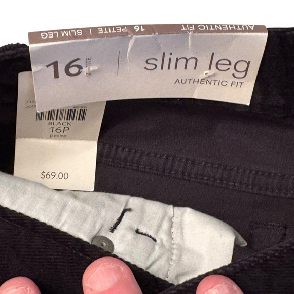 J Jill NWT slim leg authentic fit corduroy jeans size 16P - Picture 9 of 9